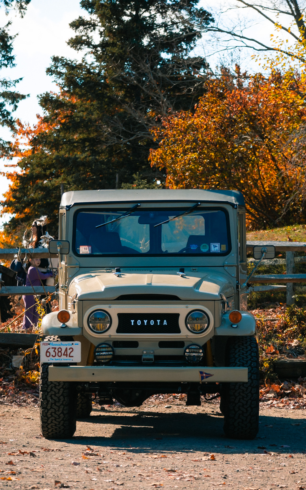 Toyota Land Cruiser FJ parked at Russell Orchards Ipswich Massachusetts